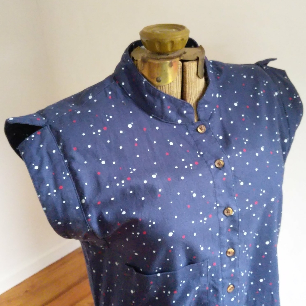 Alternative Navy Space dot Dress